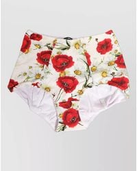 Dolce & Gabbana - Floral High-Waisted Bikini Briefs - Lyst