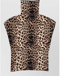 Circus Hotel - High Neck Sleeveless Animal Pattern Top - Lyst