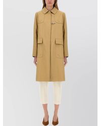 Fay - Single Breasted Car Coat - Lyst