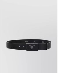 Prada - Calfskin Belt Adjustable Metal Buckle - Lyst