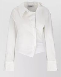 The Attico - Cotton Asymmetric Oversized Long-Sleeve Shirt - Lyst