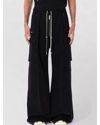 Rick Owens - Cotton Oversized Wide-Leg Cargo Trousers - Lyst