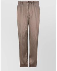 Dries Van Noten - Viscose Trousers Straight Leg Buttoned Pocket - Lyst