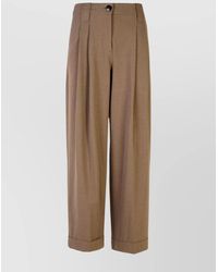 Ganni - Shiitake Viscose Blend Pants - Lyst