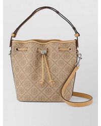 Tory Burch - T Monogram Leather Bucket Bag Top Handle - Lyst