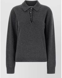 Maison Margiela - Wool Polo Shirt Collared Ribbed Design - Lyst