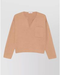 Max Mara - Knitwear V Neck Long Sleeve Chest Pocket - Lyst