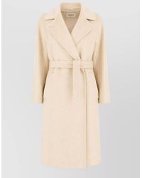 Weekend by Maxmara - Wool Coat Belted Waist Long Length - Lyst