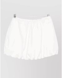 DUNST - Cotton Mini Skirt Bubble Hem Pockets - Lyst