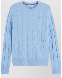 Tommy Hilfiger - Wool Cable-Knit Crew-Neck Sweatshirt - Lyst