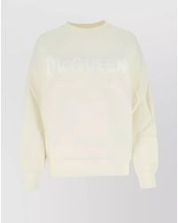 McQueen - Cotton Oversized Printed Sweatshirt - Lyst