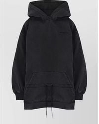 Alexander Wang - Cotton Hooded Dropped Waist Mini Dress - Lyst