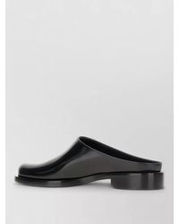 Saint Laurent - Leather Angus Mules Round Toe Design - Lyst