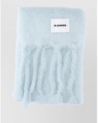 Jil Sander - Luxurious Soft Fringed Scarf Accessory - Lyst