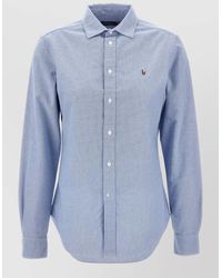 Polo Ralph Lauren - Long Sleeve Shirt Collared Neck Top - Lyst