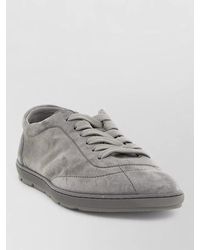 Brunello Cucinelli - Suede Lace Up Low Top Lightweight Sneakers - Lyst