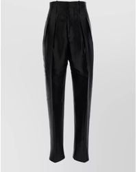 Bottega Veneta - Silk Straight-Leg Tailored Trousers - Lyst