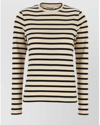 Jil Sander - Striped Knit Sweater Long Sleeves - Lyst