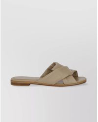 Ferragamo - Nappa Slippers With Origami Tied Band - Lyst