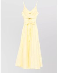 Zimmermann - Midi Dress Cut Out Bow Tie Waist - Lyst
