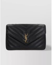 Saint Laurent - Large Chevron Quilted Bag With Chain Strap - Lyst