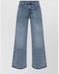 Halfboy - Denim Mid-Rise Pleated Wide-Leg Jeans - Lyst