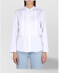 Aspesi - Cotton Mandarin Collar Shirt - Lyst
