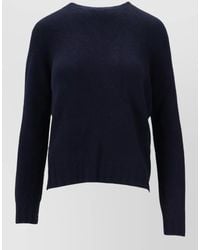 LA ROSE - Crew Neck Knitwear Long Sleeves Ribbed Hem - Lyst