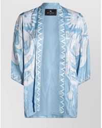 Etro - Relaxed Fit Top With Printed 3/4 Sleeves - Lyst