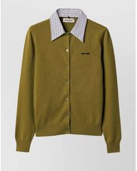 Miu Miu - Cashmere Knitwear Detachable Collar - Lyst