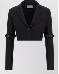 Coperni - Cropped Blazer Jacket Long Sleeves Buckle Strap - Lyst