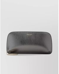Giorgio Armani - Lamb Leather Metallic Clutch Bag - Lyst