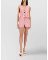 MSGM - Belted Tailored Shorts - Lyst