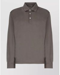 Herno - Button Placket Long Sleeve Wool Sweater - Lyst