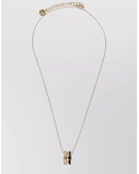 Ferragamo - Chain Necklace Featuring Adjustable Pendant Design - Lyst