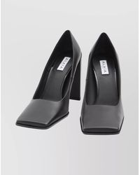 Alaïa - Block Heel Square Toe Pumps - Lyst