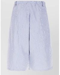 Willy Chavarria - Striped Cotton Blend Bermuda Shorts - Lyst