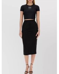 Versace Jeans Couture - Crystal-Embellished Fitted Skirt - Lyst