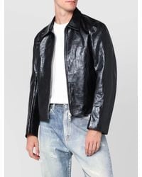 Our Legacy - Zip Leather Jacket Collar Pointed - Lyst