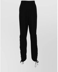 Jean Paul Gaultier - Wool Straight-Leg Tailored Trousers - Lyst