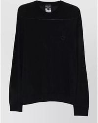 Giorgio Armani - Long Sleeve Silk Nylon Crew Neck Top - Lyst