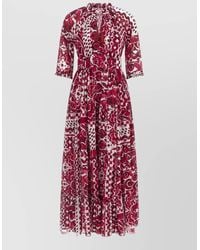 Samantha Sung - Eden Dress Belted Waist Floral Pattern - Lyst