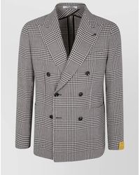 Tagliatore - Checkered Double-Breasted Suit Jacket - Lyst
