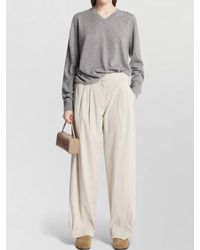 The Row - Nian Cashmere Knit V Neck Sweater - Lyst