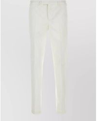PT Torino - Stretch Cotton Trousers Belt Loops Back Pockets - Lyst