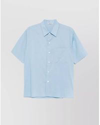 AURALEE - Short Sleeve Shirt With Chest Pocket - Lyst
