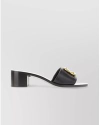 Givenchy - Leather Mules With Block Heel And-Tone Hardware - Lyst