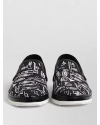 Dolce & Gabbana - Print Canvas Slipon Loafers - Lyst