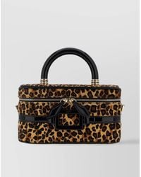 Roger Vivier - Leopard Print Leather Cross-Body Bag - Lyst