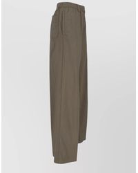 Aspesi - Straight Trousers Elastic Waistband Side And Back Pockets - Lyst
